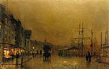 John Atkinson Grimshaw Salthouse Dock Liverpool painting